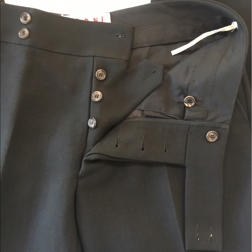 Marni Black Wool Trousers 42